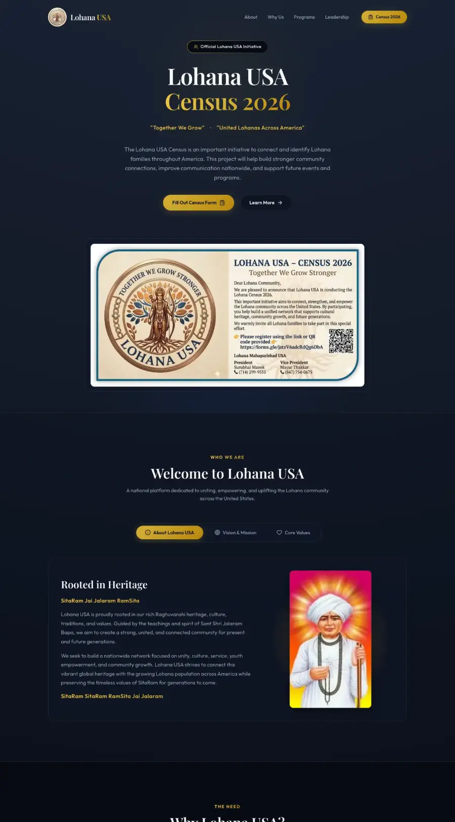 lohanausa.org homepage